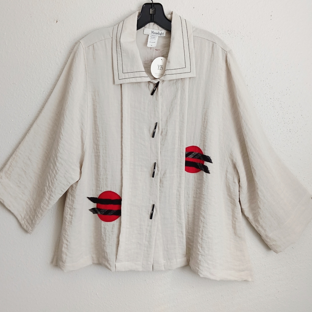 Moonlight Tan Blouse Top Art To Wear